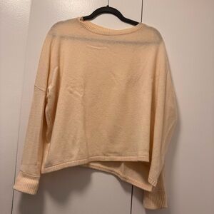 Mini Rose Cashmere Cream Boatneck Sweater